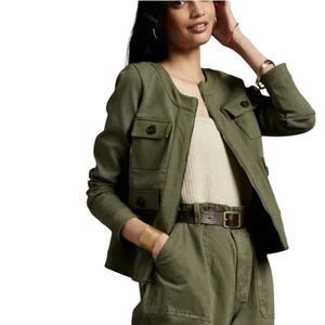 Banana Republic Women's Green Utility ZIP Up Jacket Size X-small